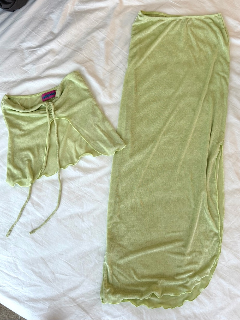 Edikted Maxi Skirt and Crop Top Set